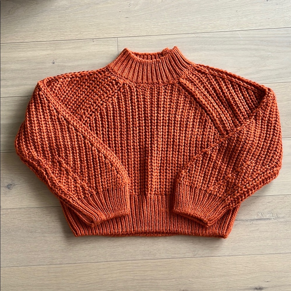 Chunky Knit Orange Sweater